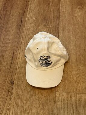 White Claw Embroidered Wave Dad Hat - White